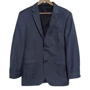 JOS A BANK Traveler Slim Fit Blazer Men’s Size 40R Navy Blue Wool Sportcoat